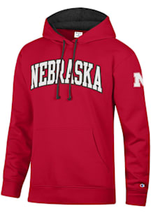Champion Nebraska Cornhuskers Mens Red Stadium Long Sleeve Hoodie