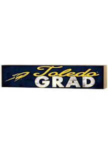 KH Sports Fan Toledo Rockets Grad graduation graphic Sign - Navy Blue