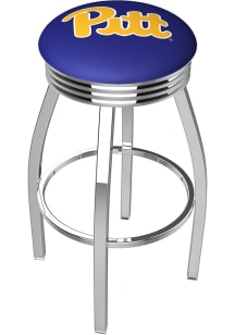 Pitt Panthers 3 Ring Chrome Seat Pub Stool