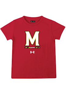 Under Armour Maryland Terrapins Toddler Red F22 Sideline Short Sleeve T-Shirt
