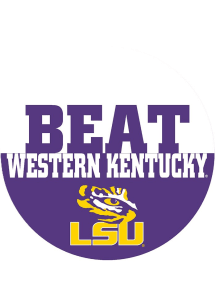 LSU Tigers BEAT Western Kentucky 3&quot; Button - Purple