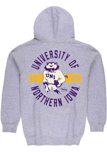 Summit Sportswear Northern Iowa Panthers Mens Grey Front Back Long Sleeve Full Zip Jacket