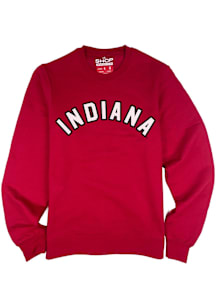 Indiana Hoosiers Mens Red Arch Name Long Sleeve Crew Sweatshirt