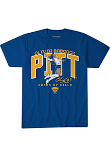 Olivia Babcock  Pitt Panthers Blue BreakingT Volleyball Queen of Kills Short Sleeve T Shirt