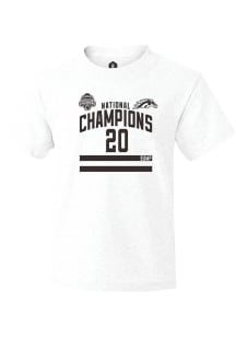 Alex Bump Youth White Western Michigan Broncos NIL 2025 National Champions Shirzee Short Sleeve Pl..