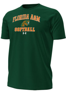 Under Armour Florida A&amp;M Rattlers Green Softball Performance Short Sleeve T Shirt