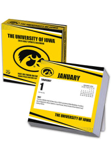 Black Iowa Hawkeyes 2026 Boxed Daily Calendar