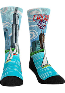 Chicago Windy City Skyline Mens Dress Socks