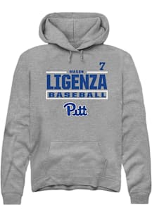 Mason Ligenza Rally Mens Graphite Pitt Panthers NIL Stacked Box Player Hood