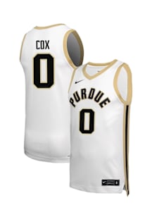 CJ Cox  Nike Purdue Boilermakers White NIL Name And Number Jersey