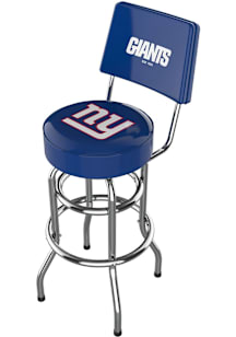 New York Giants Chrome Barstool w/ Black Pub Stool - Silver