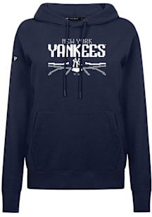Levelwear New York Yankees Womens Navy Blue Adorn Arcade Hooded Sweatshirt