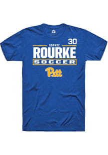 Sophie Rourke Rally Mens Blue Pitt Panthers NIL Stacked Box Player T Shirt