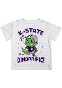 Infant K-State Wildcats White Vive La Fete Dino-Riffic Short Sleeve T-Shirt