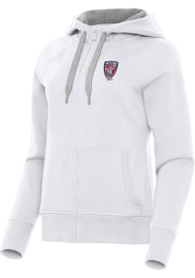 Antigua Indy Eleven Womens White Victory Long Sleeve Full Zip Jacket