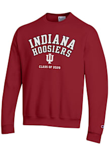 Champion Indiana Hoosiers Mens Crimson Class of 2029 Long Sleeve Crew Sweatshirt