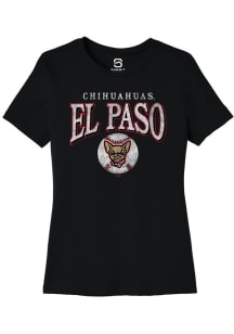 Summit Sportswear El Paso Chihuahuas Womens Black Homerun Short Sleeve T-Shirt