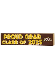 Brown Western Michigan Broncos 3x13 Block Sign Class of 2025 Sign