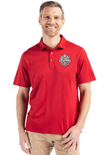 Cutter and Buck Indiana Hoosiers Mens Crimson 2025 CFP National Champions Coastline Eco Short Slee..