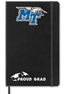 Middle Tennessee Blue Raiders Proud Grad team logo Notebook and Folder - Black