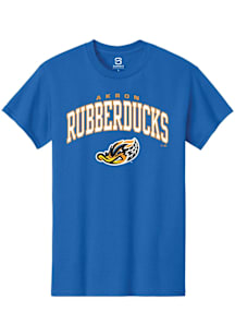 Summit Sportswear Akron RubberDucks Blue Arch Mascot Short Sleeve T Shirt