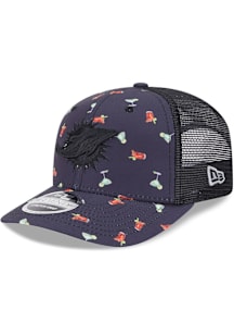 New Era Miami Dolphins Pattern 9SEVENTY Stretch Snap Adjustable Hat - Black