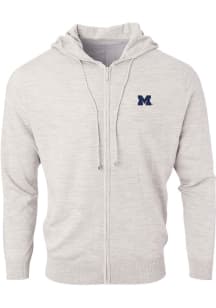 Mens  Michigan Wolverines Cloud Heather Long Sleeve Full Zip Jacket