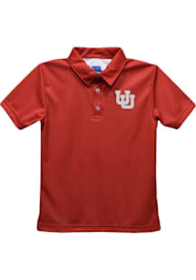 Vive La Fete Utah Utes Youth Red Team Short Sleeve Polo Shirt