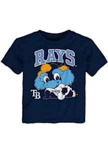 Raymond  Outer Stuff Tampa Bay Rays Toddler Navy Blue Mascot 3.0 Short Sleeve T-Shirt