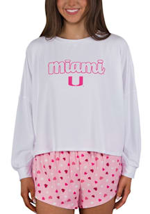 Concepts Sport Miami Hurricanes Womens Pink Lyric PJ Set