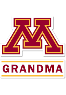 Minnesota Golden Gophers 3 Inch Grandma Auto Decal - Maroon