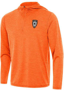 Antigua Orange County SC Mens Orange Tidy Long Sleeve Qtr Zip Pullover