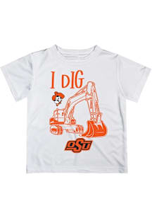 Vive La Fete Oklahoma State Cowboys Toddler White Excavator Short Sleeve T-Shirt