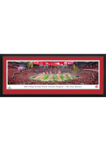 Red Ohio State Buckeyes 2024 Football National Champions Deluxe Framed Posters