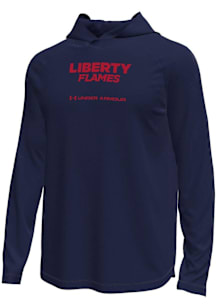 Under Armour Liberty Flames Mens Navy Blue Logo Tech Stretch Hood