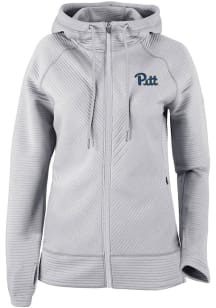 Womens Pitt Panthers Grey Columbia Pack It Up Long Sleeve Full Zip Jacket