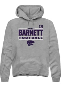 Blake Barnett Rally Mens Graphite K-State Wildcats NIL Stacked Box Player Hood