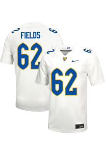 Jordan Fields  Mens White Pitt Panthers NIL Name And Number Football Jersey