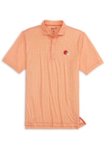 Johnnie O Cleveland Browns Mens Orange Hinson Retro Bulldog Short Sleeve Fashion Polo