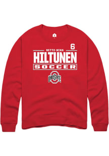 Nette-Nina Hiltunen Rally Mens Red Ohio State Buckeyes NIL Stacked Box Player Crew