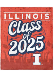 Orange Illinois Fighting Illini Class of 2025 Silk Touch Fleece Blanket