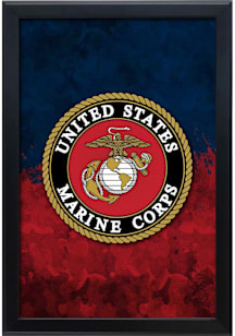 Marine Corps Snap Frame LED Sign - Black