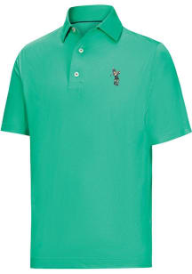Footjoy Michigan State Spartans Mens Green Tonal Dot Swinging Sparty Short Sleeve Fashion Polo