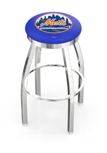 New York Mets Chrome Pub Stool - Silver