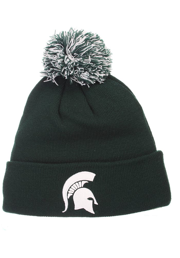 Zephyr Michigan State Spartans Green Pom Mens Knit Hat
