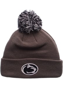 Penn State Nittany Lions Charcoal Pom Mens Knit Hat
