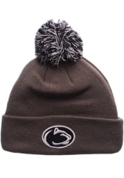 Zephyr Penn State Nittany Lions Charcoal Pom Mens Knit Hat