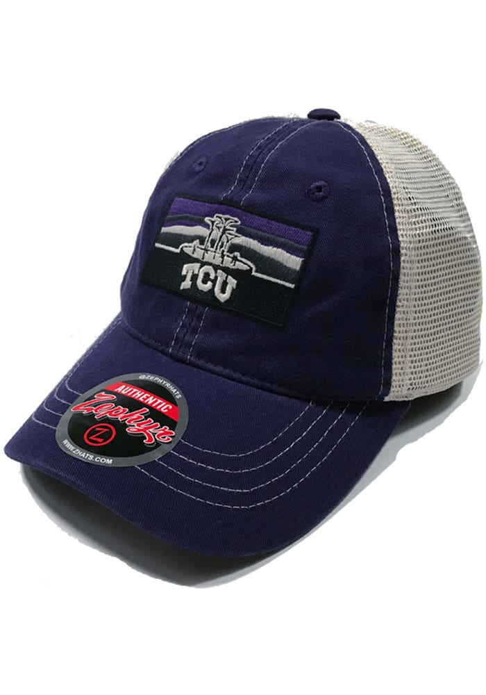 TCU Horned Frogs Landmark Meshback Adjustable Hat - Purple