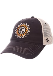 Kansas Sunflower Sky Trucker Hat Black Kansas Sunflower Sky Trucker Hat Black