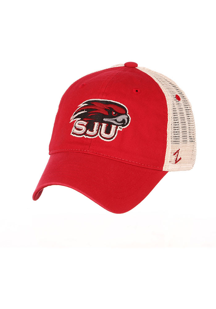 Zephyr Saint Josephs Hawks University Adjustable Hat - Red